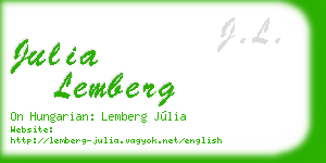 julia lemberg business card